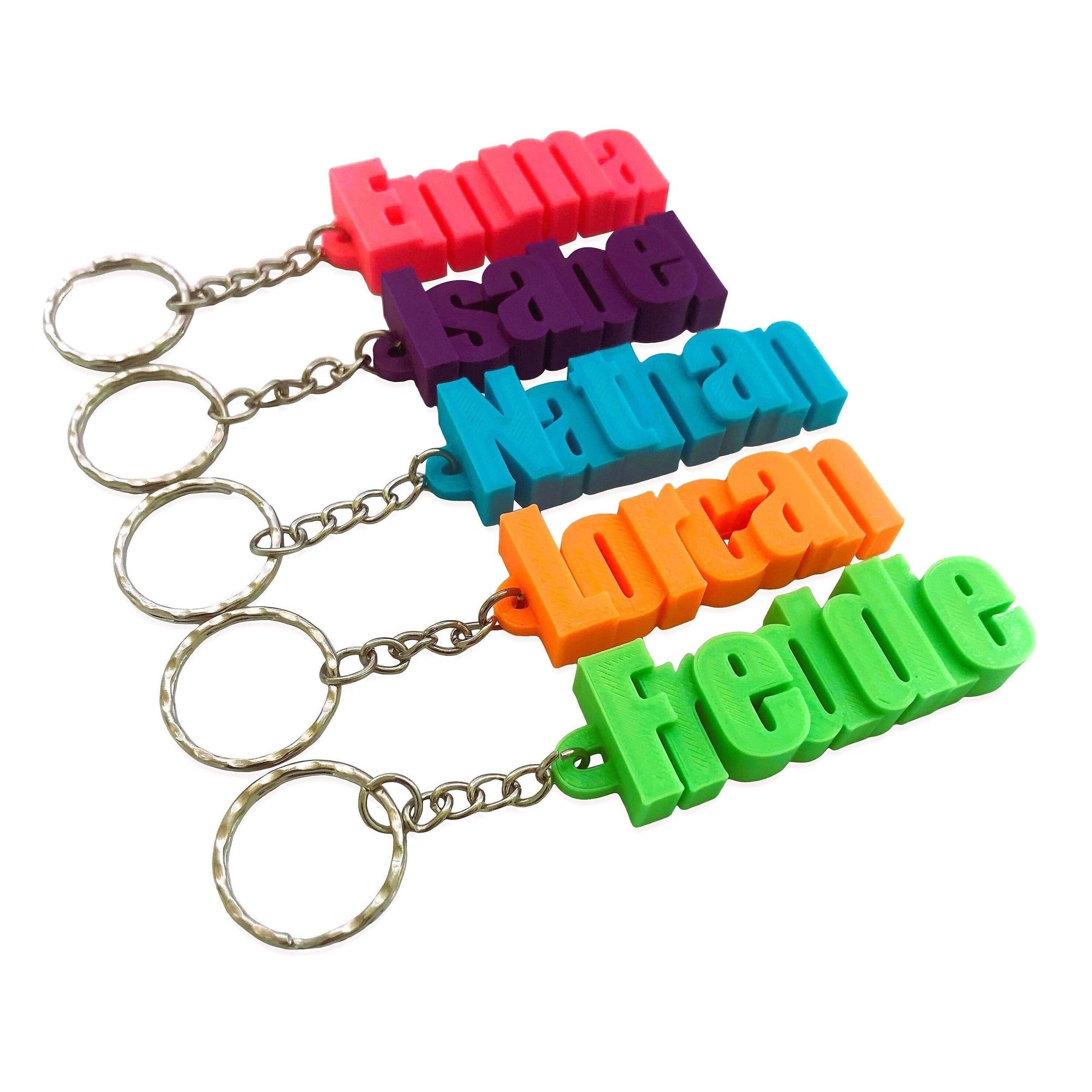 Personalised 3D Keyring Gifts for Children Party Bags