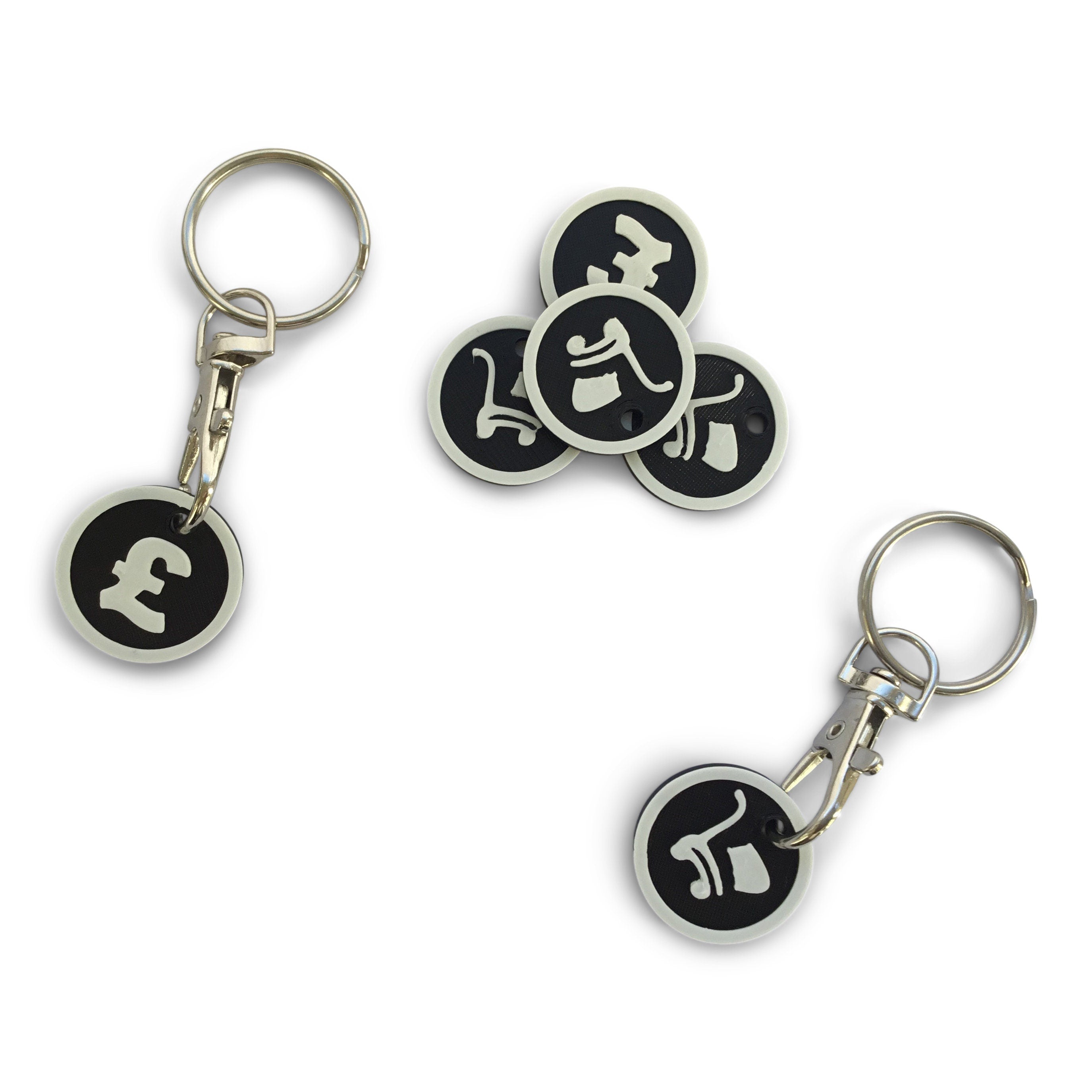 5 Trolley Tokens Keychain Set Gift For Friend Cracker Fillers