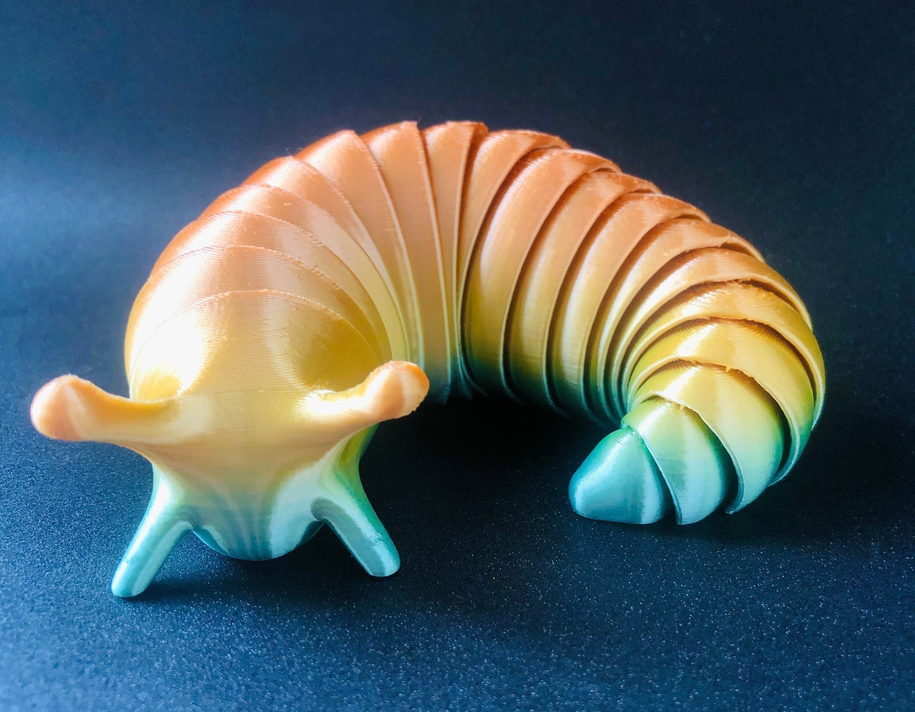 Articulated Fidget Slug: 3D Printed Stress Toy