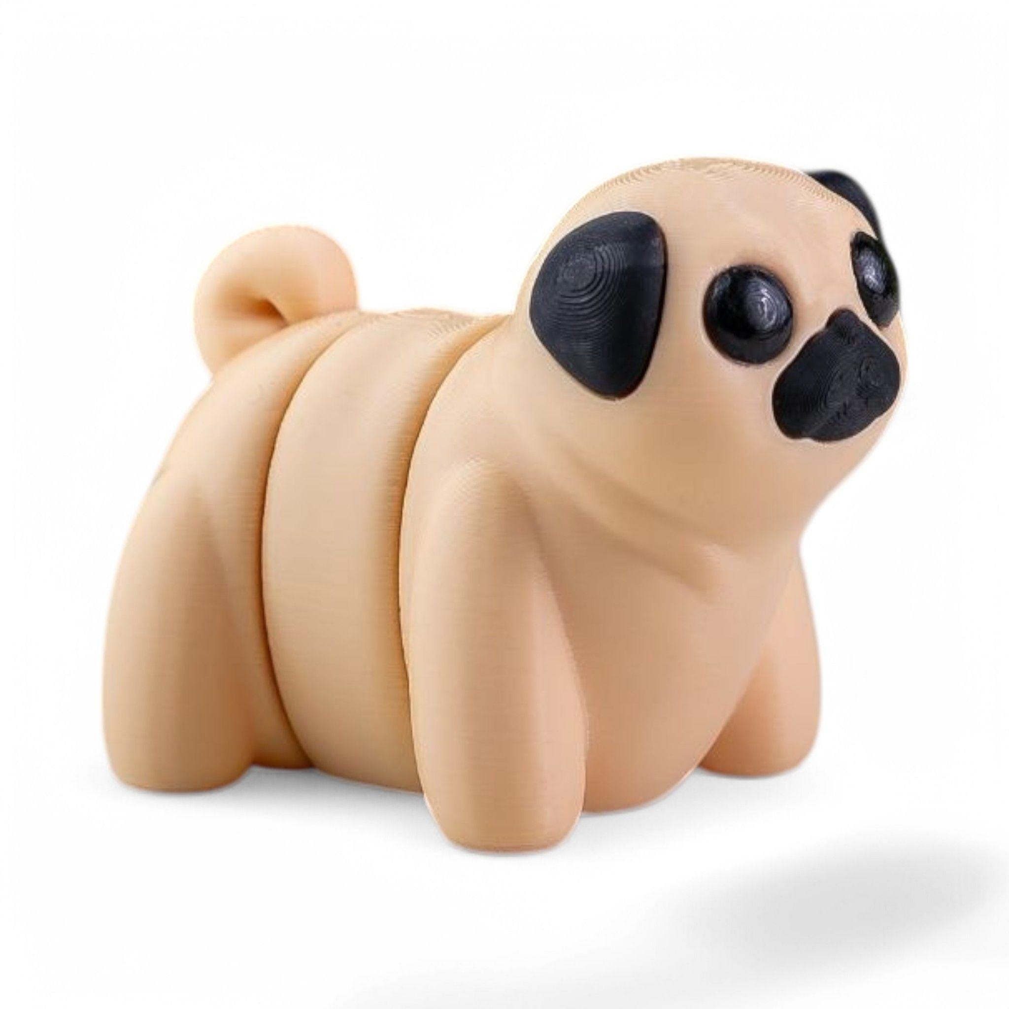 3D Printed Articulated Pug Fidget Toy