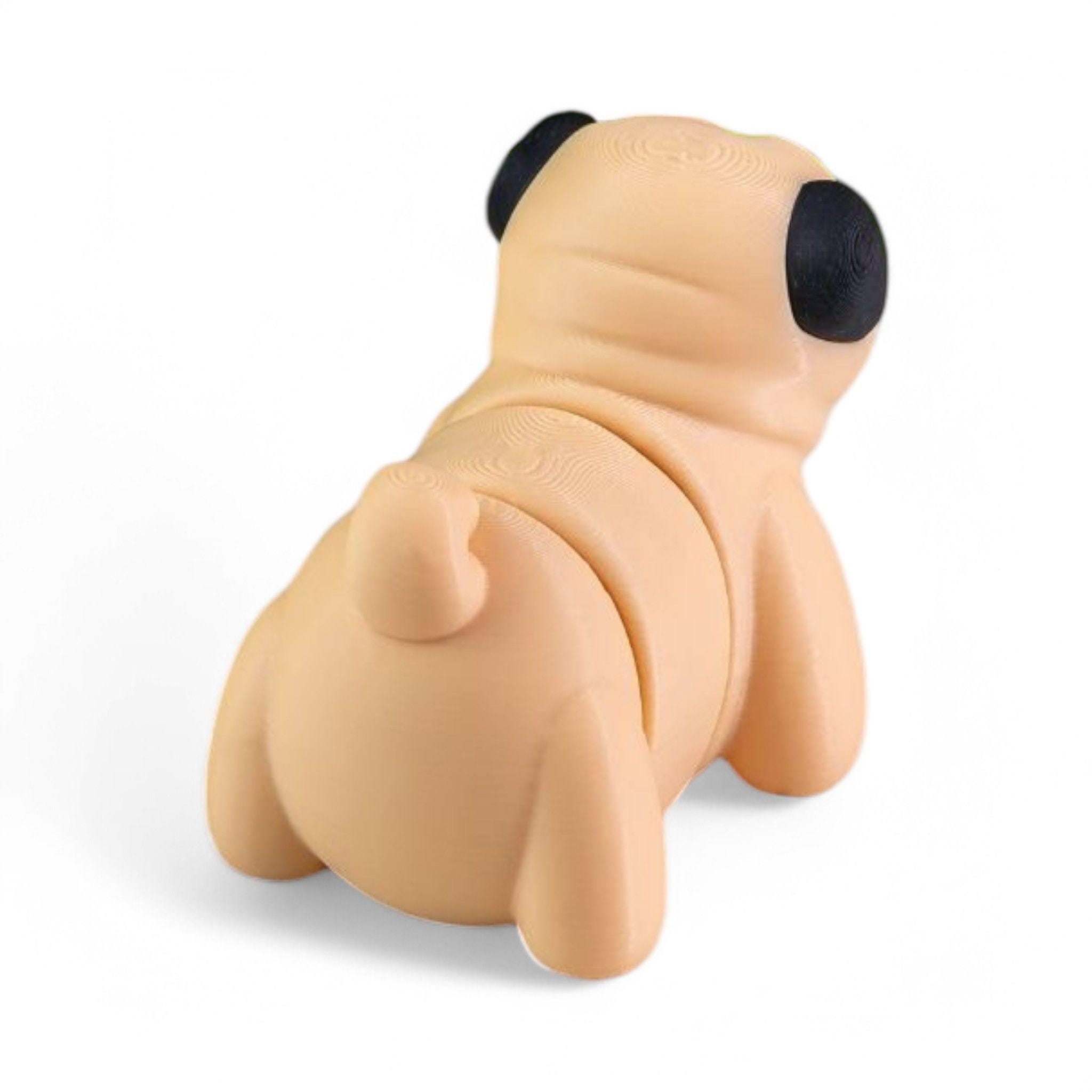 3D Printed Articulated Pug Fidget Toy
