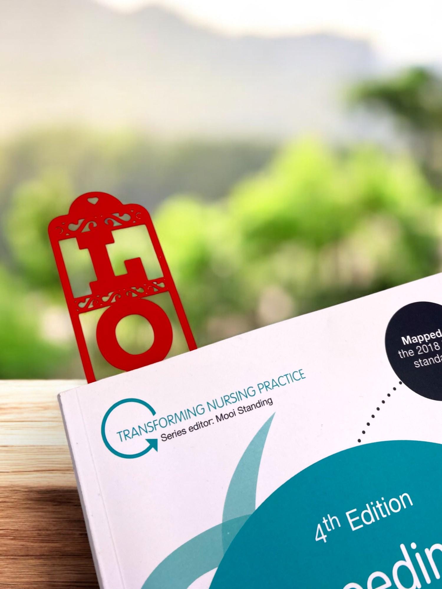 Valentine's Day Bookmark: Red Hearts & XOXO, Romantic Gift